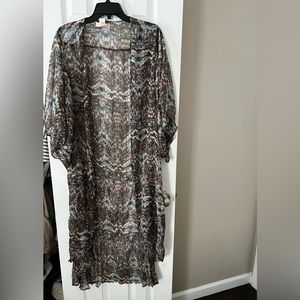 BAND OF GYPSIES  SHEER.  kimono/ coverup size L